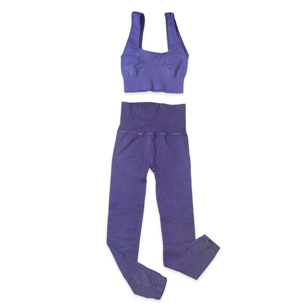 NEW Free People Movement Good Karma Leggings & Sports Bra in Purple_6